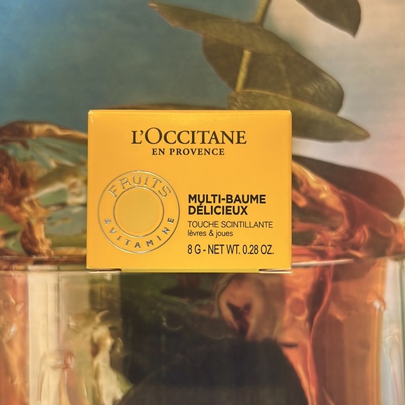 L’OCCITANE Brilliant Mandarin Shimmery Multi-Balm 8g for lips & Cheeks NIB - Picture 3 of 8